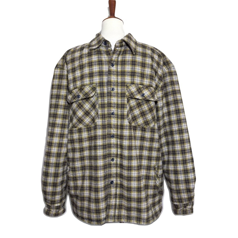 Gravel Gear Men's Sherpa -Lined Plaid Flannel Shirt Jacket Size Large